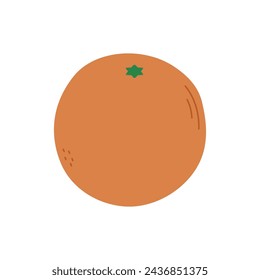 Naranja en estilo plano para la enseñanza de niños pequeños y preescolares.