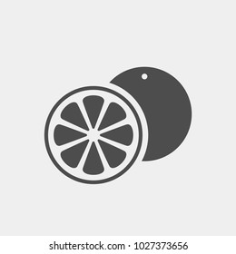 Orange flat vector icon