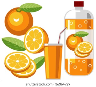 Orange flavored soda
