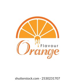 Logotipo vetor do ícone de sabor laranja