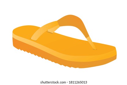 Flip flops de naranja. ilustración vectorial