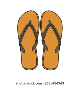 Orangefarbene Flipflops ruhen auf weißem Sommerhintergrund Nahaufnahme