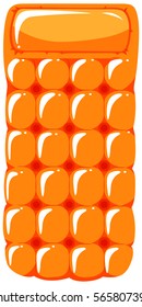 Orange floating mat on white background illustration