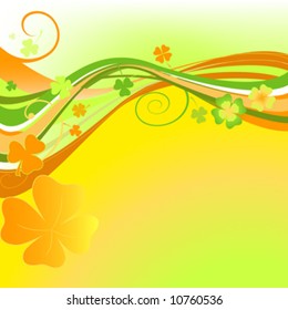 orange floral background