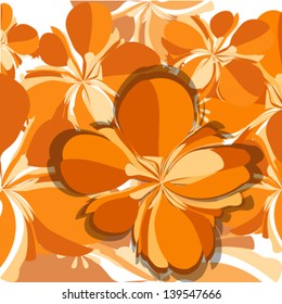orange floral background