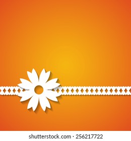 orange floral background