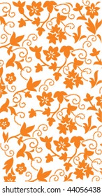 orange floral background