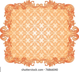 orange floral background in Renaissance