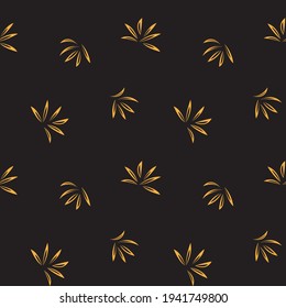 Orange Floral botanical seamless pattern background suitable for fashion prints, graphics, backgrounds and crafts
