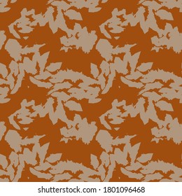 Orange Floral brush strokes seamless pattern background for fashion prints, graphics, backgrounds and crafts