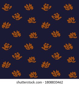 Orange Floral brush strokes seamless pattern background for fashion prints, graphics, backgrounds and crafts