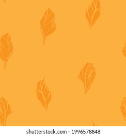 Orange Floral brush strokes seamless pattern background for fashion prints, graphics, backgrounds and crafts