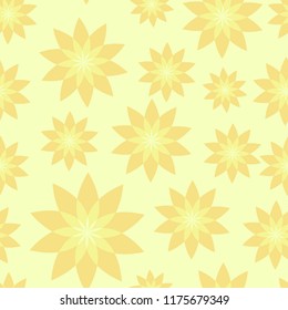 orange floral seamless pattern