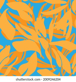 Orange Floral seamless pattern background for fashion textiles, graphics, backgrounds and crafts
