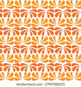 Patrón floral anaranjado sin fisuras – Fondo decorativo moderno de la repetición