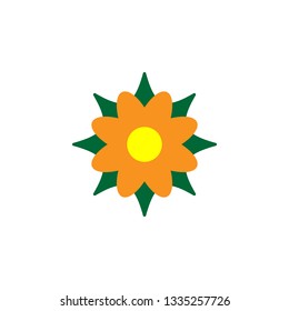orange flower abstract icon