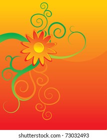 orange flower background