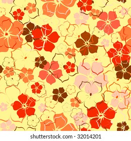 The orange flower background. Vector illustration
