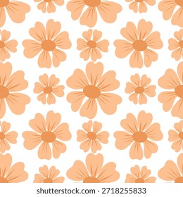 Flor de laranja flor padrão sem costura. Fundo floral denso, flores de laranja. Flor de laranja, padrão de tecido