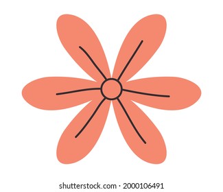 orange flower icon on white background