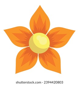 vector de ilustraciones de flores anaranjadas aislado