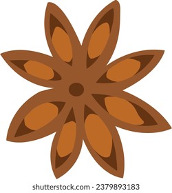 orangefarbene Blume einzeln auf weißem Anisbadian