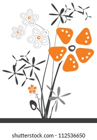 Orange flower piece