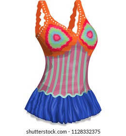 Orange Flower Top