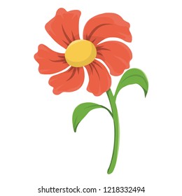 Orange flower vector