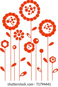 orange flowers garden