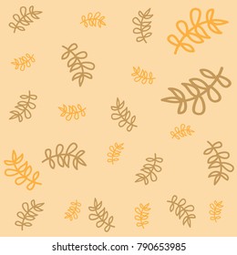 Orange flowers grass floor.