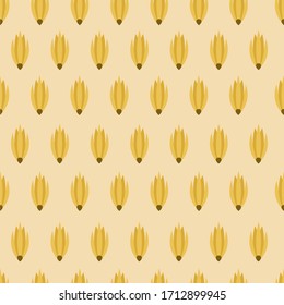 orange flowers on orange backgrounds, vector art pattern