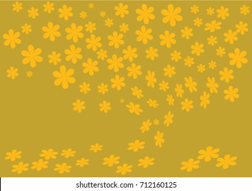 Orange flowers on a brown background