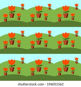 orange flowers in a pot