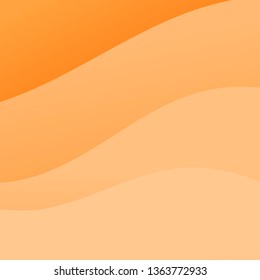 Orange flowing abstract background vector