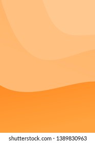 Orange flowing abstract background vector