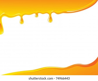 Orange flowing drops