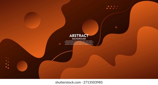 Orange flowing wave abstract banner background. Simple and trendy pattern background concept. Vector eps10