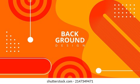 Orange fluid and liquid abstract background. Premium Vector. Suitable for banner, web desing, flyer, brochure, etc.