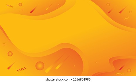 orange fluid liquid modern background with gradation color vector template