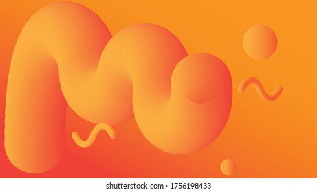 orange fluid shapes background for web,  banner, poster, presentation, etc.