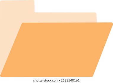 Orange folder files with paper inside vector illustration