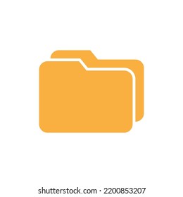 Orange Folder Icon Folder Vector Your Stock Vector (Royalty Free