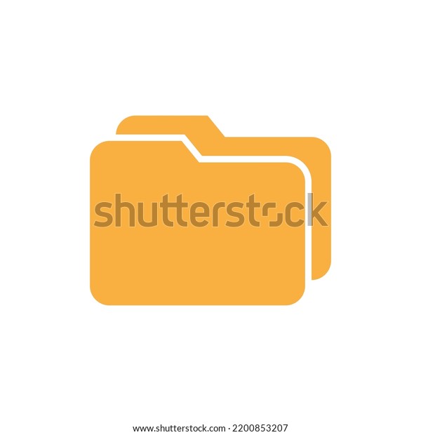 Orange Folder Icon Folder Vector Your Stock Vector (Royalty Free