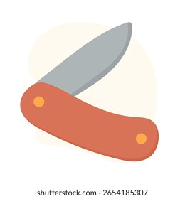 Orange folding knife suits outdoor tasks, folding knife functionality ensures quick solutions and knife size fits any travel kit.