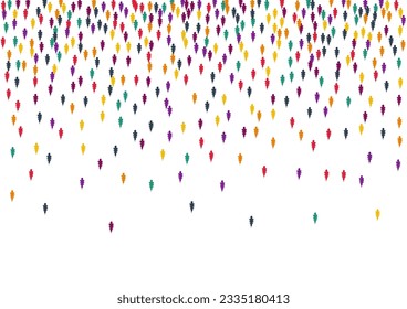 Orange Foliage Vector White Background. Red Confetti Botany Backdrop. Botanical Leaf Texture. Green Leaf Pattern.