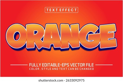 Orange font Text effect editable