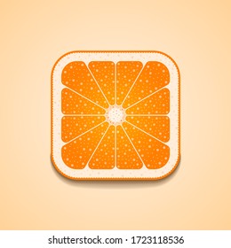 Orange Food Logo Vector Citrus Symbol Icon Slice