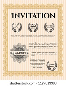 Orange Formal invitation. Customizable, Easy to edit and change colors. With quality background. Excellent design. 