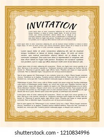 Orange Formal invitation. Customizable, Easy to edit and change colors. With background. Modern design. 